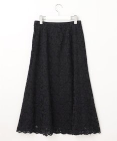 自由区 【XSサイズ～/洗える/セット可】フラワーコードレース レーススカート