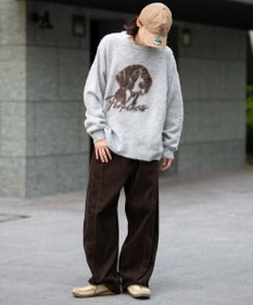 WEGO 【ユニセックス着用ITEM/MLサイズ展開/25年秋冬新作】ファジーグラフィックプルオーバー