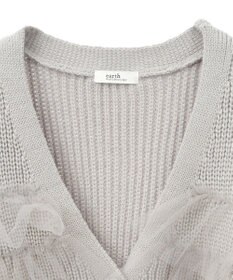 earth music&ecology チュールフリルカーディガン