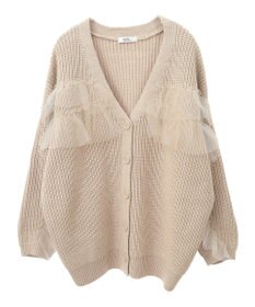 earth music&ecology チュールフリルカーディガン