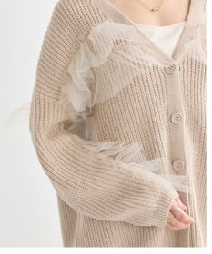 earth music&ecology チュールフリルカーディガン