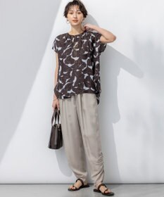 23区 【接触冷感/洗える】フィブリルツイル シャーリング パンツ