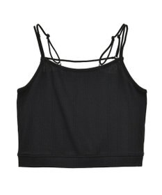 earth music&ecology ダブルストラップパターンメッシュキャミソール