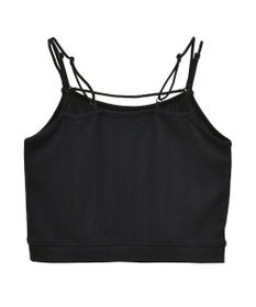 earth music&ecology ダブルストラップパターンメッシュキャミソール