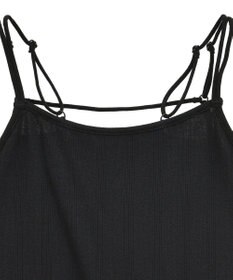 earth music&ecology ダブルストラップパターンメッシュキャミソール