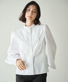 #Newans 【洗濯機可能】ウェイビービブデザインブラウス