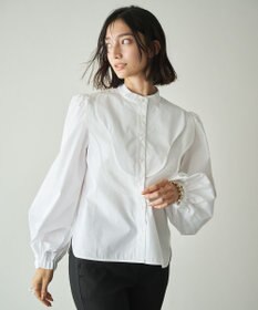 #Newans 【洗濯機可能】ウェイビービブデザインブラウス