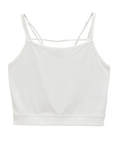 earth music&ecology ダブルストラップパターンメッシュキャミソール