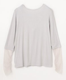 ANY 袖ドットチュールコンビインナー