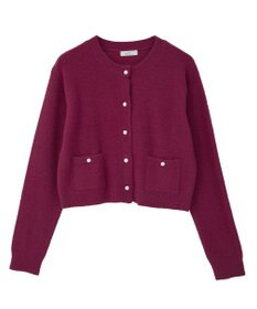 earth music&ecology 【イージーケア】パウダーシャギークルーネックカーディガン