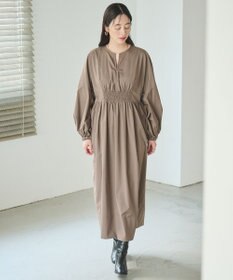 #Newans 【アイロンいらず】ウエストギャザーワンピース