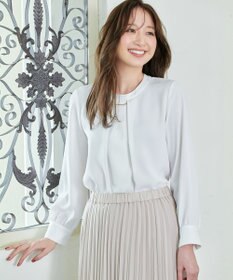 ANY L 【洗濯機可/2WAY】ボウタイブラウス