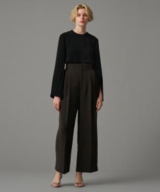 uncrave 【防シワ・洗濯機洗い可】ウォッシャブル ダブルクロス ワイドパンツ