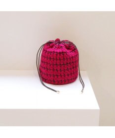 UNBILLION カシュカシュ cachecache / サテンリボン編み込み巾着ショルダー