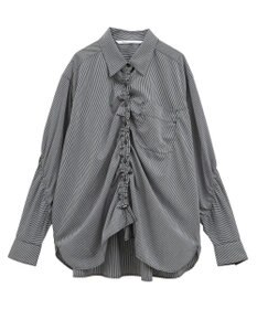 YECCA VECCA ドロストデザインギャザーシャツ