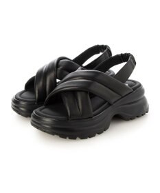 ing <ing>厚底クロスベルトスポーツサンダル