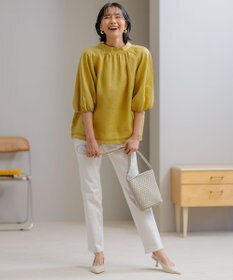 洗える】ブロドリー ダンデル 2WAY ブラウス / 23区