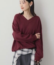 AMERICAN HOLIC Vネックワンポイントロゴスウェットプルオーバー