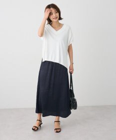 CRAFT STANDARD BOUTIQUE バックギャザーＶネックニットベスト