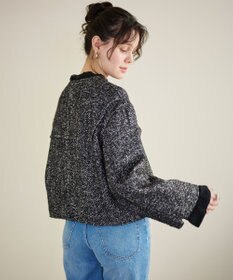 #Newans 【セットアップ可能】ワイドスリーブツイードプルオーバー