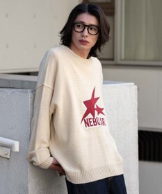 WEGO サテンワッペンニットプルオーバー