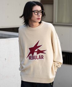 WEGO サテンワッペンニットプルオーバー