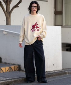 WEGO サテンワッペンニットプルオーバー