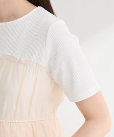 Green Parks オーガンジービスチェドッキング半袖プルオーハ