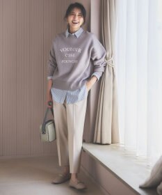 ANY L 【ウエストゴム/リントラク加工/裏起毛/ストレッチ】シークレットウォーム　テーパードパンツ