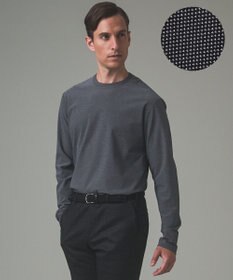 GOTAIRIKU ジャケットのインナーに最適【WEB&一部店舗限定】キレイ目 鹿の子 ビズ長袖Tシャツ