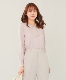 ANY SIS 【洗える】スムースボウタイ ニット