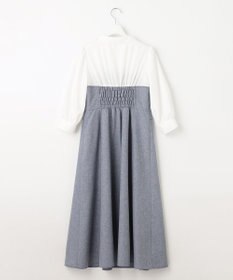 Feroux 【洗える】シャツドッキング ワンピース