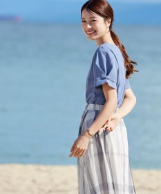 Tiaclasse 【小倉優子さん着用】チュールレースチェックスカート