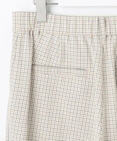 自由区 L TRギャバチェック柄ストレート パンツ