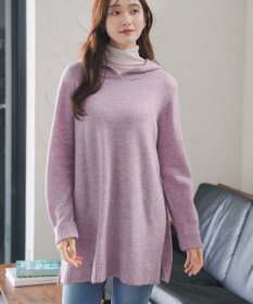 Tiaclasse メランジフーディーニットチュニック