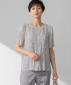 23区 【接触冷感/吸水速乾】ペインティングプリント ブラウス