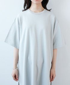 WHITE MAILS HIGH GAUGE URAKE HAIF SLEEVE SIDE SLIT ロングワンピース