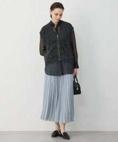 ICB ツイーディーニット ジップアップジレ