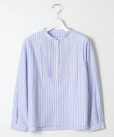 J.PRESS LADIES ストライプジャージー ピンタック カットソー