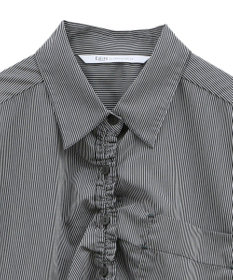 YECCA VECCA ドロストデザインギャザーシャツ