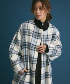 Green Parks シャギーノーカラーコート