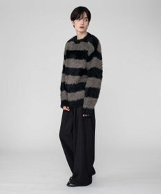 WEGO 【2025秋冬新作/ユニセックス着用ITEM/MLサイズ展開】フェザーニットプルオーバー