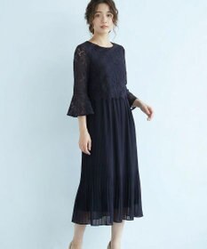 ANY SIS 【Lily Calin】レース×プリーツコンビ ドレス