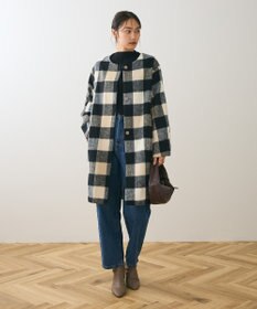 Green Parks シャギーノーカラーコート