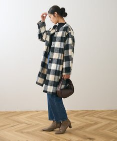 Green Parks シャギーノーカラーコート