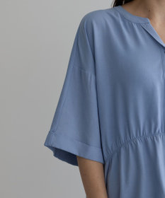 YECCA VECCA ギャザーデザイン配色シャツ