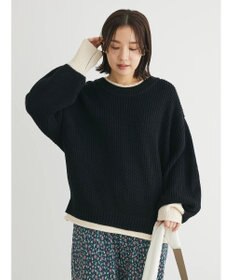 Green Parks ・Ｐｅｔｉｔ　Ｆｌｅｕｒ　レイヤード風ハイショクニット