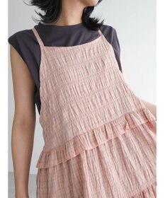 Green Parks ・Ｐｅｔｉｔ　Ｆｌｅｕｒ　チェックティアードキャミワンピ