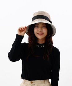 AURORA 【 LANVIN en Bleu （ランバン オン ブルー）】オーガンジーｘグログランクロッシェハット