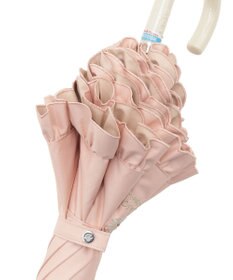 MOONBAT PAUL&JOE ACCESSOIRES (ポール&ジョー) 晴雨兼用日傘 長傘 ワンポイントクリザンテームフリル 一級遮光 遮熱 UV